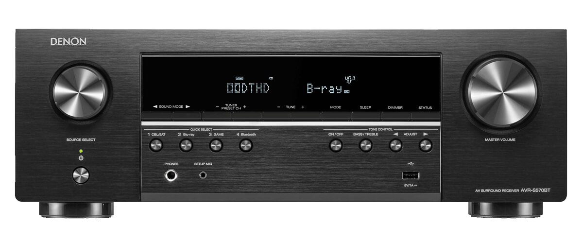 Denon AVR-S570BT audio and video features