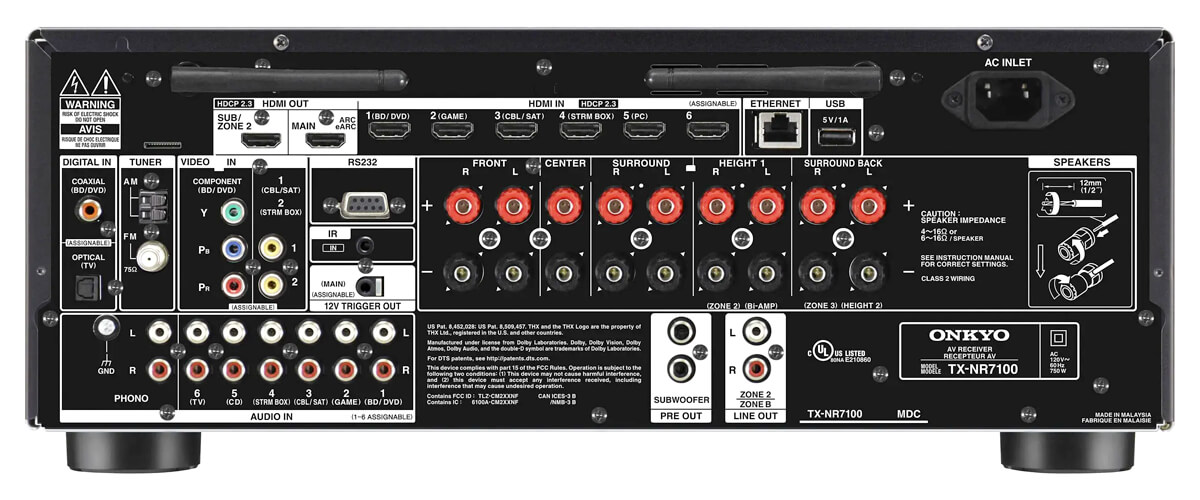 Onkyo TX-NR7100 specifications